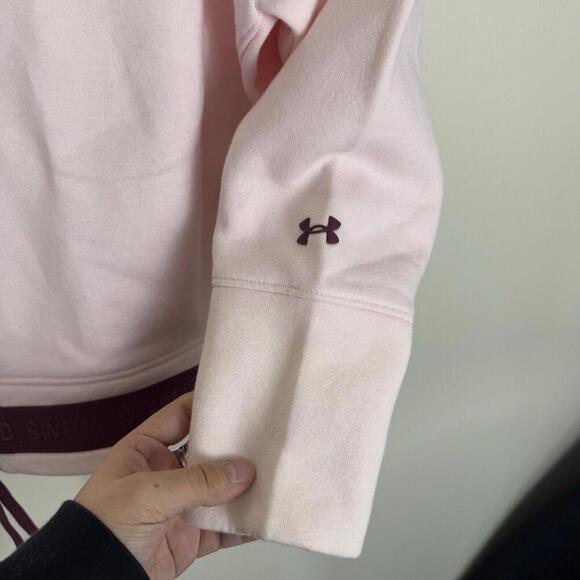 Under Armour Project Rock Sweatshirt Womens Medium Pink Crewneck Pullover Bull - Picture 10 of 11